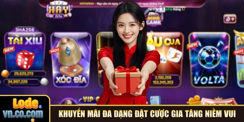 Khuyến mãi đa dạng đặt cược gia tăng niềm vui